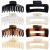 Claw Clip Hair Clip 8 Pack Rectangular Hair Clips for Women Girls Large Hair Jaw Clips Hair Clamps Bright black, brown, Light yellow, transparent color