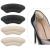 Heel Grips Liner Cushions Inserts for Loose Shoes, Heel Pads Snugs for Shoe Too Big Men Women, Filler Improved Shoe Fit and Comfort, Prevent Heel Slip and Blister (4 Pairs ) Pale Apricot+black 4 Pair (Pack of 1)