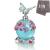 H&D Fancy Retro Frosted Empty Refillable Blue Glass Perfume Bottle with Butterfly Stopper 23ml Style-1