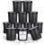 SUPMIND 12 Pack 10oz Glass Candle Jars with Lids and Sticky Labels, Empty Candle Jars for Making Candles Bulk Containers(Matte Black) Matte Black 10oz