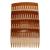 4 Pack of 7cm Plain French Side Hair Combs Slides Grips Clips Hair Accessories for Women Girls by Glitz4Girlz (Tort Brown)
