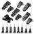17 pieces of swivel arm holder Headband adjustable swivel arm for camera 3-way solid joint bracket Lang & short connections extension lowst mounting set for GoPro cameras and the like