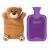 HomeTop Premium Classic Rubber Hot or Cold Water Bottle with Cute Stuffed Animal Cover (2 Liter, Purple) Purple 67.63 Fl Oz (Pack of 1)