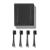 Wondersmile replacement brushes Sound toothbrush (soft ultimate black 4 Pack) - brush heads for Wondersmile sound toothbrush 4 pieces (1 Pack) Ultimate Black