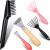 5 Pieces Comb Cleaner Tool Set Hair Brush Cleaner Rake Comb Cleaning Brush Remove Comb Embedded Tool for Removing Hair Dust Different Combs Home and Salon Use