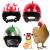 Chicken helmet headgear 3 pieces of chicken helmet plastic chicken helmet pet helmet helmet for chicken pet protection helmet adorable helmet for chicken duck and other curtains head protection 3 colors 4 x 4.5cm flame bright red camouflage camouflage