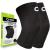 Crucial Compression Knee Sleeve (1 Pair) - Best Knee Braces for Knee Pain for Men & Women - Non-Slip Knee Support for Running, Weightlifting, Basketball, Gym, Workout, Sports Medium (18.0-20.0") Measure 3" Above Kneecap Black