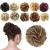 FESHFENMessy Bun Hair Piece, Messy Hair Bun Scrunchies for Women Brown & Blonde Synthetic Wavy Curly Chignon Ponytail Hair Extensions Thick Updo Hairpiece for Daily Wear 1PCS 12H24# Brown & Blonde