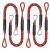 4 Pack Bungee Boat Dock Line with Stainless Steel Clip 3FT Mooring Rope Boat Accessories Docking Lines PWC Dockline for Boats Kayak Jet Ski Pontoon Canoe Power Boat WaveRunner(Red&Black)