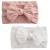 2 pieces baby turban headband baby girl nylon front ligaments baby loop headband soft loop headgear elastic hair bands for newborns toddlers (pink and white) 4 pieces of baby turban headband
