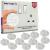 BaBy Laughs Plug Socket Covers UK for Baby Proofing - 12 Pack Tight Fit Waterproof Wall Socket Protector Set for Indoor Outdoor Use White Electric Socket Cover for Child Safety 12 Count (Pack of 1)