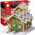 Gingerbread House Kit Build & Decorate It Yourself, Holiday Fun Activity - Includes House Panels, 4 Types of Candies, Icing, Decorating Bag & Tip, Fondant, Bundled With Fun Holiday Stickers 1