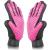 Upgrade Pet Dog Cat Grooming Glove Gentle Deshedding Brush Glove Efficient Pet Hair Remover Mitt Massage Tool with Enhanced Five Finger Design for Dogs Cats Rabbits Horses with Long/Short Fur 1 Pair Pink 1 Pair