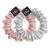 Invisibobble Pink and silver satin hair scrunchies x2 Sprunchie Slim - Scrunchie hair elastic with a spiral elastic inside satin IB-SPSL-HP10002