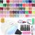 JODSONE 60 PCS Gel Nail Polish Kit with UV Light Base and Matte Glossy Top Coat Nail Gel Polish Soak off Manicure Accessory Tools Suitable for All Seasons 60KIT 01