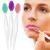 3 PCS Lip Scrub Brush Silicone Exfoliating Lip Brush Reusable Lip Scrubber Tool Soft Cleaning Lip Exfoliator Brush for Smoother and Fuller Lip Appearance (Pink+Green+Purple)