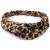 Stylbreaker women's hair band with Leo Animal Print twist knot and elastic band headband headband hair accessories 04026020 color: brown-beige