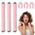 3Pcs Heatless Curlers Hair Rollers for Long Hair Hair tools for wavy hair curler styling Overnight Heatless Hair Curlers DIY Hair Styling Appliances (Pink)
