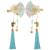 LALAFINA 2pcs Flower Barrettes Hair Clips Japanese Kimono Pearl Floral Hair Accessories Chinese Duckbill Hair Clips Intage Tassel Hairpins Ornament for Women Girls Blue