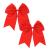 2 pieces loop hair tie red large loop hair rope cheerleaders loop hair accessories headgear for women girls Christmas party