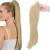Ponytail extension ponytail braid with bracket hair stretch hair extension hair skin hair heat-resistant micro-wavy like real hair 22 "(55cm) dark blonde mix blonde blonde 55 cm dark blonde bleach blonde