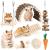 BBjinronjy Hamster Chew Toys Set Small Animal Molar Toys Teeth Care Wooden Accessories for Guinea Pigs Chinchillas Gerbils Mice Rats Mouse Rodents Toy Swing Seesaw Bridge