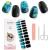 Kalolary Van Gogh's Starry Night Semi Cured Gel Nail Stickers, Starry Sky Full Wrap Nail Gel Polish Strips, Brighter and Waterproof Adhesive Real Gel Nail Polish Stickers for Birthday Gift(UV/LED Lamp Required)