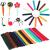 UPINS 1000PCS Wax Craft Sticks Bendable Sticky Wax Yarn Sticks in 13 Colors with Blue Storage Bag for Kids DIY Art Supplies