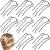 8 Pieces Hair Side Combs  Metal Hair Fork Clip Hair Pins for Buns 4 Prong Hair Updo U-Shape Hair Sticks for Women Hair Styling Tool Accessories Black