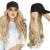 SEGO Hair Extension with Baseball Cap Wig Hair Extensions Wavy Hairpiece Like Real Hair Sandy Blonde & Blonde Bleaching#12P613