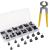 eMingo 24 Pairs High Heels Tips Replacement Shoes Repair Caps with 6 Inch Stiletto  Remove Pliers  6 Size 8 /9/10/11/12/12.5mm U-Shape  Black