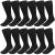 Falari 12-Pack Crew Length Diabetic and Circulatory Non Binding Physicians Approved Socks 13-15 Black Black 13-15