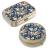 Pill can box with mirror retro small pill box for wallet or bag bronze pill box or vitamins fish oil dietary supplements pills contain travel gifts (2 pieces) 2 Piece 2PCS-Retro Rose Floral