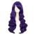 MapofBeauty 28 Inch/70cm Charming Women Side Bangs Long Curly Full Hair Synthetic Wig (Dark Purple)