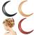 3 Pcs Moon Hair Fork Moon Hairpin for Women 5.12'' Moon Hair Stick Hand Carved Hair Clip Thin Long Moon Hair Accessories Wooden Moon Barrettes Lightweight Hair Styling Tool (Red  Black and Wood Color)