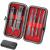 Manicure Set Personal Care Nail Clipper Kit Luxury Manicure 8 In 1 Professional Pedicure Set Grooming kit Christmas Gift for Men Husband Boyfriend Parents Women Elder Patient Nail Care Black and Red