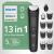 Philips Norelco Multi Groomer All-in-One Trimmer Series 3000-13 Piece Mens Grooming Kit for Beard, Face, Nose, Ear Hair Trimmer and Hair Clipper - NO Blade Oil Needed, MG3740/40 Latest Version