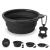 Bonza Extra Large Collapsible Dog Bowl 1500 ML Sturdy Reinforced Rim Portable Essential Dog Accessories and Travel Dog Bowls With Carabiner Keychain Dog Travel Accessories Dog Camping Gear Black X-Large