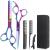 Lictin Hairdressing Scissors Hair Thinning Scissors Set and Hair Scissors 6.0 inch + Presentation Case/Box + Black Comb + Thinning Hair Comb + Black Hair Clip 5 Count (Pack of 1)
