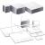 50 Pieces Mini Size Square Mirror Adhesive Small Square Mirror Craft Mirror Tiles for Crafts and DIY Projects Supplies Home Decoration (1 x 1/ 2 x 2/ 3 x 3 Inch)