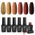 beetles Gel Polish Set 6 Colors Pumpkin Spice Yellow Gel Nail Polish Red Orange Glitter Nail Gel Polish Fall Winter Gel Nail Kit Soak Off U V LED Gel Nail Art Design Gifts for Women C1-Pumpkin Spice 0.25 Fl Oz (Pack of ...