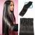 LORIEN Clip in Hair Extensions Real Human Hair 100g/3.6oz Clip ins 100% Human Hair Extensions Brazilian Remy Human Hair Clip on Hair Extension 8pcs Per Set with 18Clips Double Weft (18 Inch, #1B Natural Black Color) 18 Inch-100g #1B Natural Black