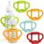 4 Pack Baby Bottle Handles Silicone Bottle Handles for Dr Brown Narrow Baby Bottles Baby Bottle Holder with Easy Grip Handles to Hold Their Own Bottle BPA Free
