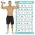 Vive Dumbbell Workout Poster - Home Gym Exercise for Upper, Lower, Full Body - Laminated Bodyweight Chart for Back, Arm, Core and Legs - Free Weight Building Guide For Men, Women, Elderly (30" x 17")