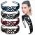 Yazon 5pcs Wide Flower Headbands for Girls Women Plastic Hairbands with Teeth Hard Hair Hoops Model3