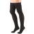 Truform 30-40 mmHg Compression Stockings for Men  Women Thigh High Length Dot-Top Closed Toe Black Medium Black Medium (1 Pair)