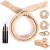 Heatless Curlers Headband 7 PCS Heatless Curls Set Soft Velour Heatless Hair Curler Hair Curlers No Heat for Short & Long Hair (Khaki 7Pcs)
