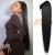 Flufymooz ponytail extension horse -tailed extension 91 cm long straight ponytail with cord curly ponytail Synthetic hair part for women (natural black) 91 cm natural black