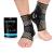 Lusenone Copper Ankle Brace Support for Men & Women (Pair), Best Ankle Compression Sleeve Socks for Plantar Fasciitis, Sprained Ankle, Achilles Tendon, Pain Relief, Recovery, Sports Medium (pack of 2) Copper-Black