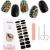 Kalolary Gel Nail Polish Strips Nail Gel Art Sticker Waterproof Full Nail Wraps Decal Sets with Scissors Nail File and Stick(UV/LED Lamp Required) (-19)